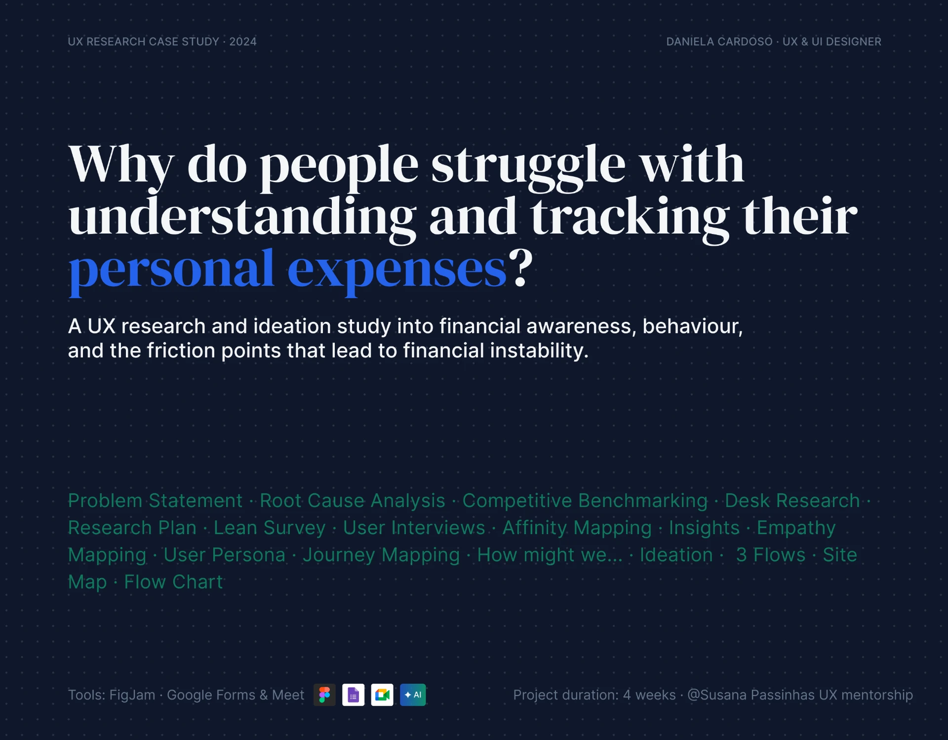 Personal Finances case study cover: why do people struggle with understanding and tracking their personal expenses