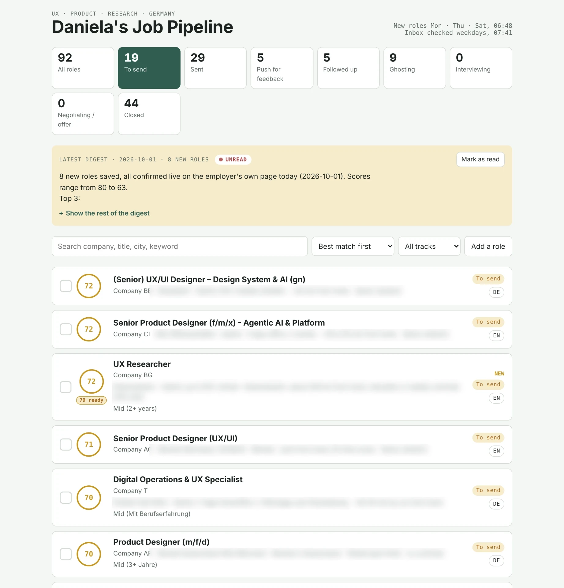 Cover of the case study Job Pipeline: an agentic job search I designed